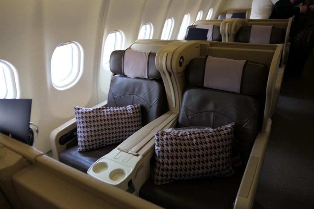 Singapore Airlines Business Class, säte