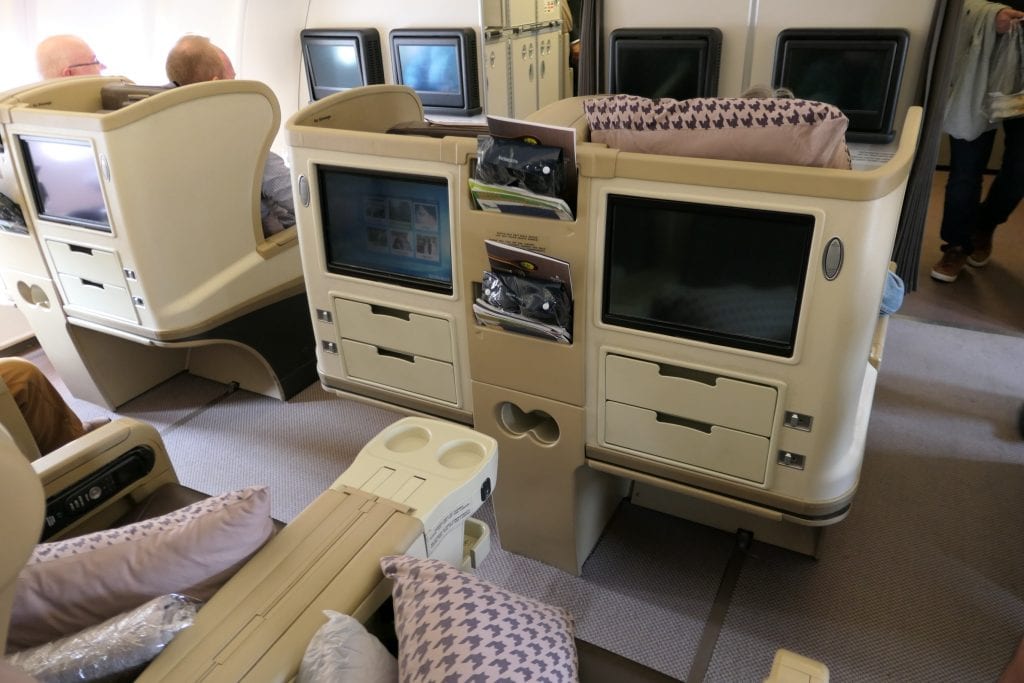 Singapore Airlines Business Class, säte