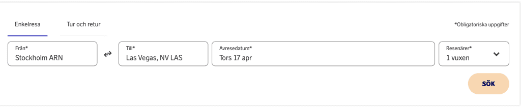 Sökning av bonusplatser